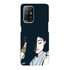 Чехол с печатью для Oppo Reno 5z - (Мода) (AlphaPrint) (Красивая девочка)