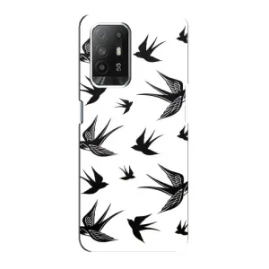 Чехол с птицами на Oppo Reno 5z (VPrint) (Ласточки)