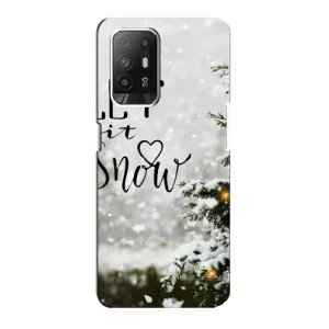 Новорічні, Святкові Чохли для Oppo Reno 5z - 2024 год (Let it snow)