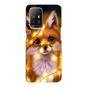 Чохли з картинкою Лисичка для Oppo Reno 5z (VPrint) (Лисичка в гірляндах)