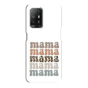 Чехлы для мамы на Oppo Reno 5z (Текстовый коллаж мама)