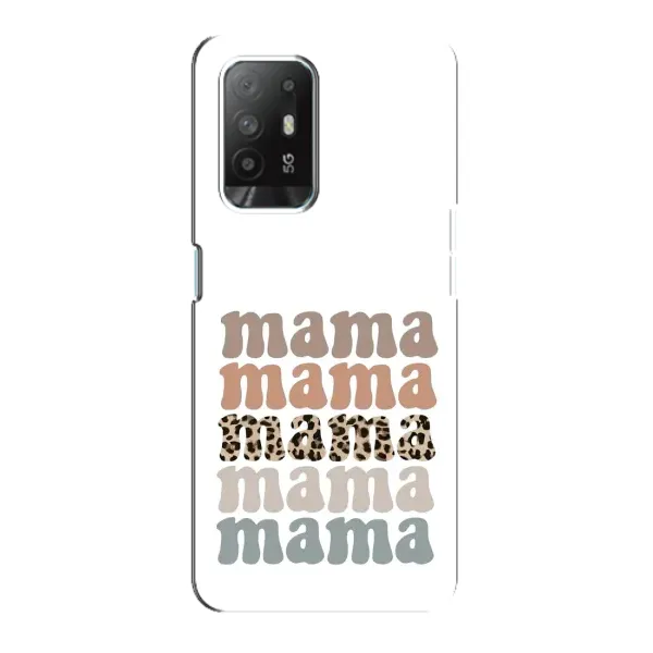 Чехол с принтом «Текстовый коллаж мама» для OPPO Reno 5z