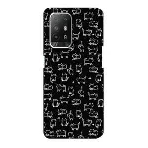 Чехол с принтом для Oppo Reno 5z (AlphaPrint) Модные коты (Меленькие котики)