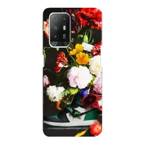 Бренднові Чохли для Oppo Reno 5z - (PREMIUMPrint) (Nike цветы)