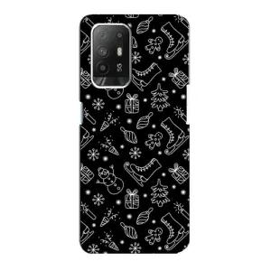 Новорічні, Святкові Чохли для Oppo Reno 5z - 2024 год (Новорічний фон)