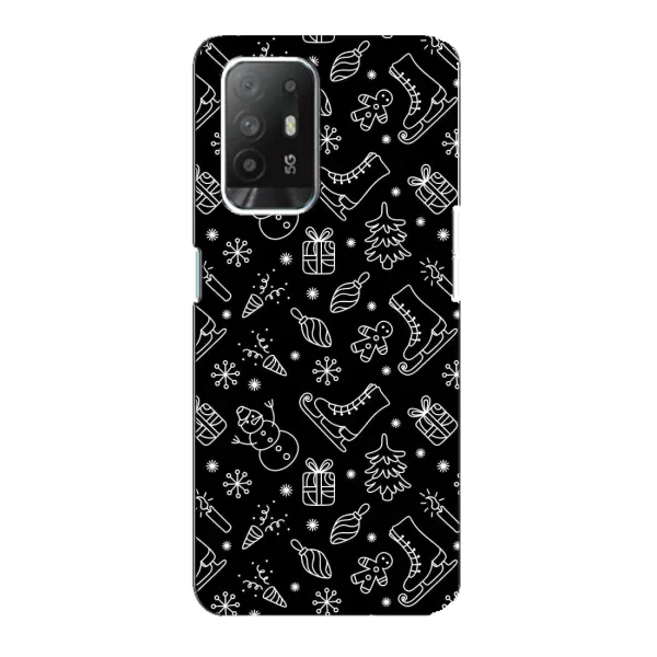 Чехол с принтом «Новогодний фон» для OPPO Reno 5z