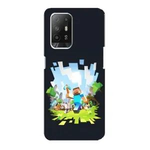 Чохол Майнкрафт на Oppo Reno 5z (AlphaPrint) Minecraft (персонажі Minecraft)