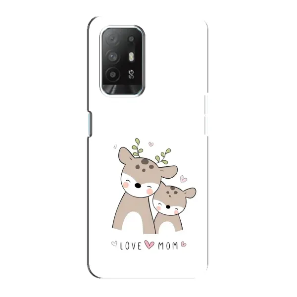 Чехол с принтом «Оленята мама и малыш» для OPPO Reno 5z