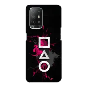Чехол с принтом «Символы Игра кальмара» для OPPO Reno 5z