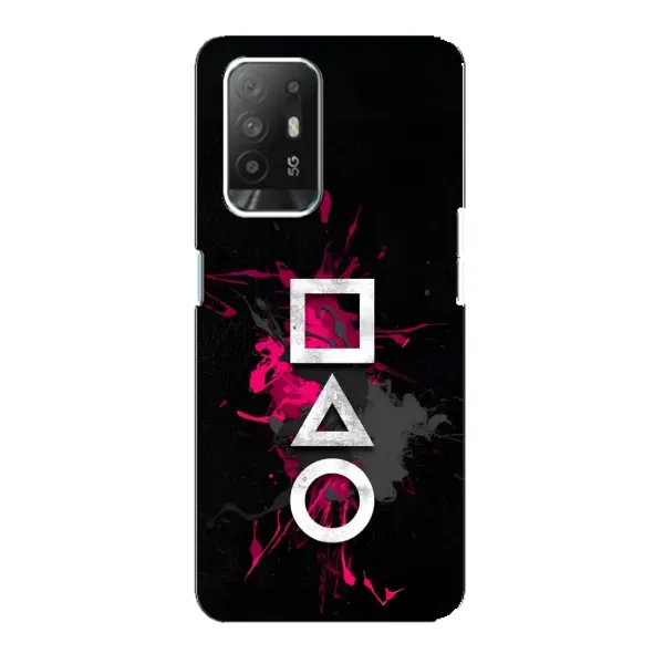 Чехол с принтом «Символы Игра кальмара» для OPPO Reno 5z