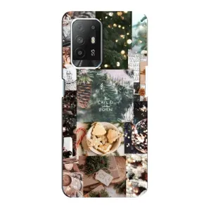 Різдвяні, Святкові Чохли для OPPO Рeнo 5з (Різдвяний колаж)