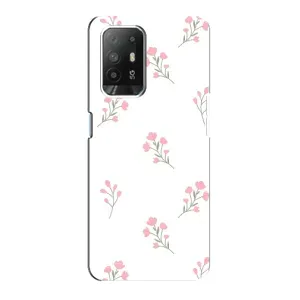 Чохол з розовим принтом для Oppo Reno 5z (Рожеві квіти)