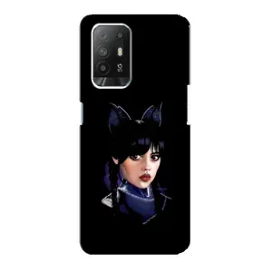 Чехлы Венсдей на Oppo Reno 5z Уэнсдей (AlphaPrint) (серьезная Уэнздей)