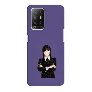 Чехлы Венсдей на Oppo Reno 5z Уэнсдей (AlphaPrint) (Уэнздей в черном)