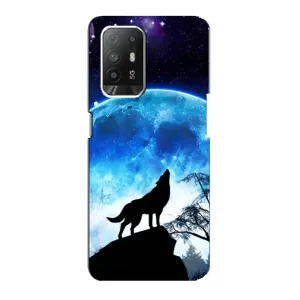 Захисні чохли для OPPO Рeнo 5з (AlphaPrint) (ХІТ продаж) ВОВК (Вовк на місяць)