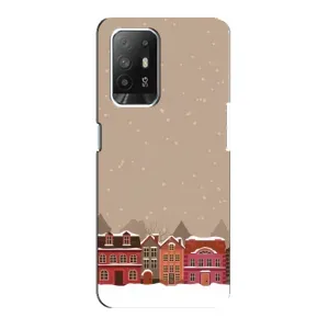 Новорічні, Святкові Чохли для Oppo Reno 5z - 2024 год (Зимове місто)