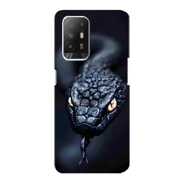 Чехол с принтом «Черная змея» для OPPO Reno 5z