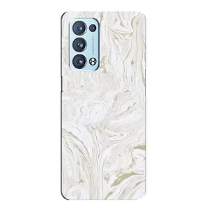 Мраморный чехол на Oppo Reno6 Pro Plus 5G (VPrint) (Белый мрамор)