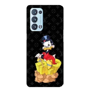 Чехлы для Oppo Reno6 Pro Plus 5G - Скрудж МакДак Louis Vuitton (PREMIUMPrint) (Богатство Макдака)