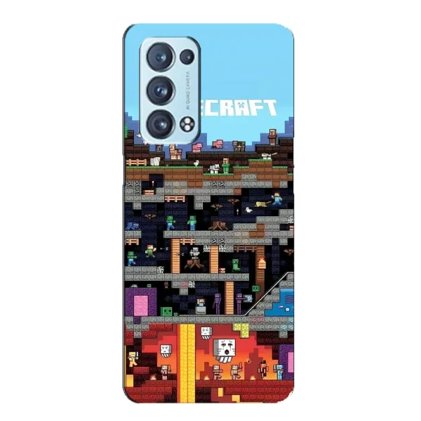 Чохол з принтом «фон Minecraft» для OPPO Reno6 Pro Plus 5G Чохол з принтом «фон Minecraft» для OPPO Reno6 Pro Plus 5G