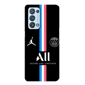 Чехлы PSG для Oppo Reno6 Pro Plus 5G (AlphaPrint) (футболка ПСЖ)