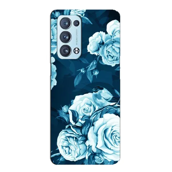 Чехол с принтом «Голубые Бутоны» для OPPO Reno6 Pro Plus 5G Чехол с принтом «Голубые Бутоны» для OPPO Reno6 Pro Plus 5G