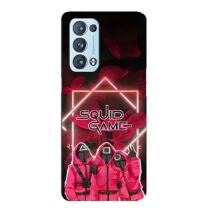 Чехол Гра в кальмара для Oppo Reno6 Pro Plus 5G (Охранники Игра кальмара)