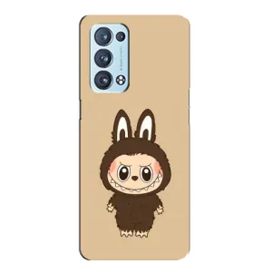 Чехол с Лабубу на Oppo Reno6 Pro Plus 5G (Bored Ape в красном)