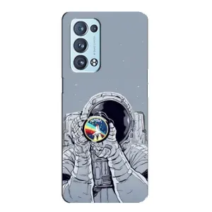 Чехол NASA для Oppo Reno6 Pro Plus 5G (AlphaPrint) (Космонавт фото)