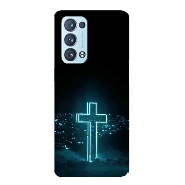 Чехол с принтом «Крест и город» для OPPO Reno6 Pro Plus 5G Чехол с принтом «Крест и город» для OPPO Reno6 Pro Plus 5G