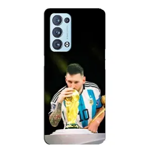 Чехлы для Oppo Reno6 Pro Plus 5G (Leo чемпион) (AlphaPrint) (Кубок Месси)