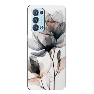 Чохол з квітковим принтом на OPPO Reno6 Pro Plus 5G . українською . (Квіти на білому)