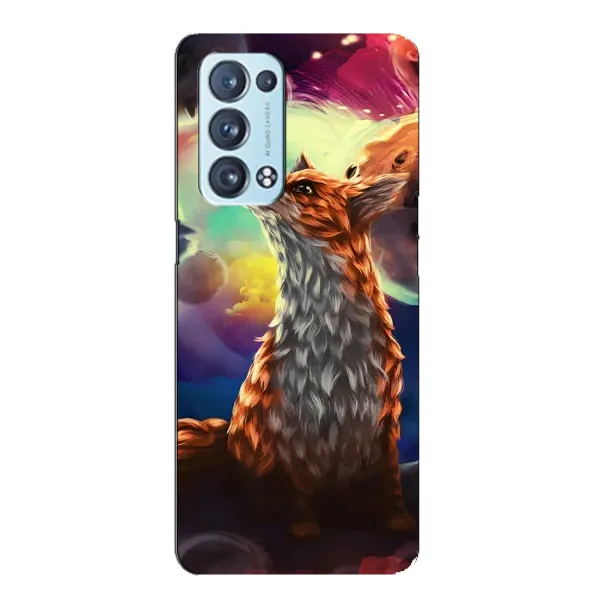Чехол с принтом «Лисица в космосе» для OPPO Reno6 Pro Plus 5G