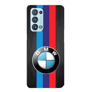 Чехол для Оппо Рено 6 Про Плюс - с принтом БМВ (AlphaPrint) (Лого BMW)