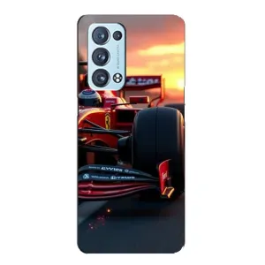 Чехол Формула1 на Oppo Reno6 Pro Plus 5G (Макларен на закате)