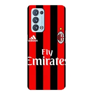 Чехлы для Oppo Reno6 Pro Plus 5G (VPrint) - Футбольные клубы (Milan)
