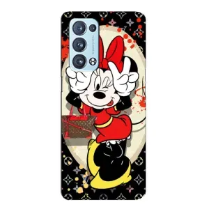 Чехол Disney Mouse Oppo Reno6 Pro Plus 5G (PREMIUMPrint) (Минни peace)