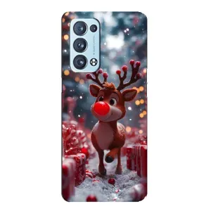 Чохол з принтом «Олень серед подарунків» для OPPO Reno6 Pro Plus 5G