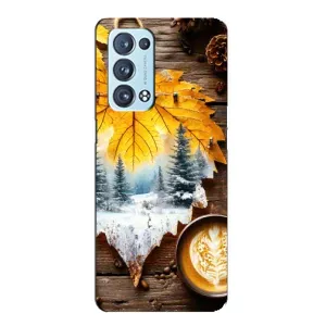 Чехол с уникальным дизайном «Осень с кофе» для Oppo Reno6 Pro Plus 5G (Осенне-зимний кофе)
