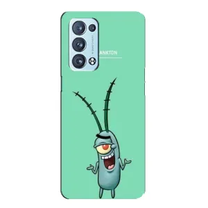 Чохол Губка Боб для OPPO Reno6 Pro Plus 5G . українською . (Персонаж Планктон)