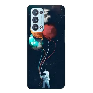 Космические Чехлы для Оппо Рено 6 Про Плюс (VPrint) (Планеты шарики)