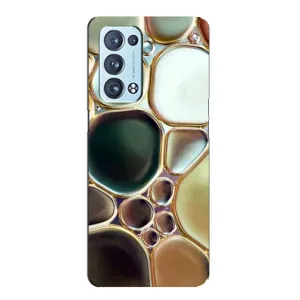 Мраморный чехол на Oppo Reno6 Pro Plus 5G (VPrint) (Радужный Мрамор)