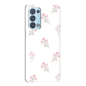 Чехол с розовым рисунком для Oppo Reno6 Pro Plus 5G (Розовые цветы)