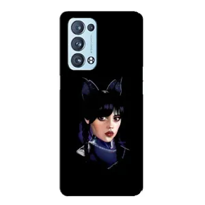 Чехлы Венсдей на Oppo Reno6 Pro Plus 5G Уэнсдей (AlphaPrint) (серьезная Уэнздей)