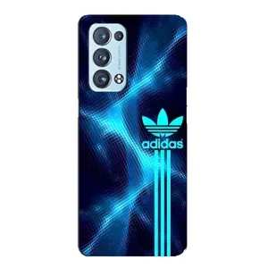 Чехлы Адидас для Oppo Reno6 Pro Plus 5G (AlphaPrint) (Синий Адидас)