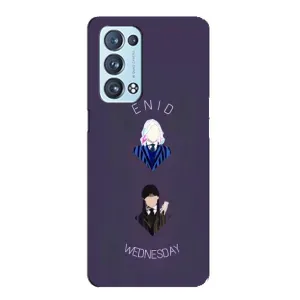 Чехлы Венсдей на Oppo Reno6 Pro Plus 5G Уэнсдей (AlphaPrint) (Уэнздей и подруга)