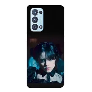Чехлы Венсдей на Oppo Reno6 Pro Plus 5G Уэнсдей (AlphaPrint) (взгляд Уэнздей)