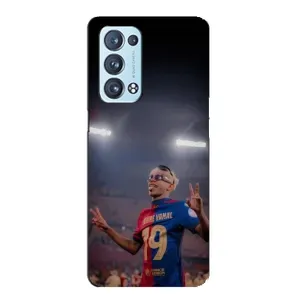 Чехол с футболистом Ламин Ямаль Oppo Reno6 Pro Plus 5G (Ямаль на стадионе)