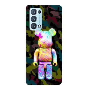 Чехлы для Oppo Reno6 Pro Plus 5G - Bearbrick Louis Vuitton (PREMIUMPrint) (Яркий Bearbrick)