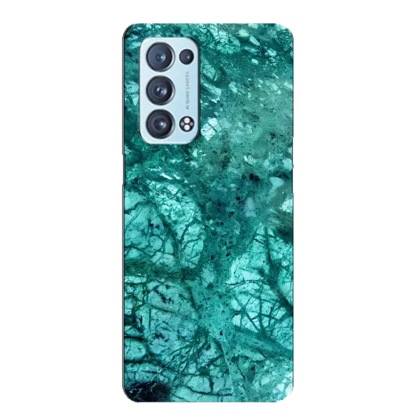 Чехол с принтом «Зеленый мрамор» для OPPO Reno6 Pro Plus 5G